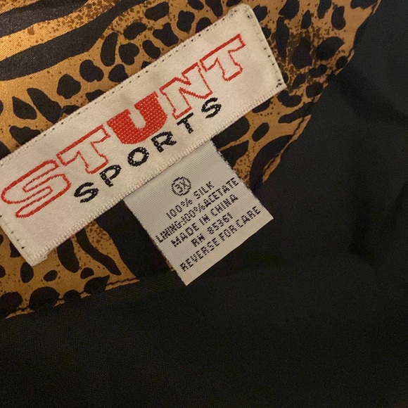 Vintage 1990’s 100% Silk Animal Print Windbreaker Jacket | 3XL Unisex | Like New - Picture 4 of 5